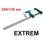 ХИТ! Струбцина EXTREM тип F мощная с мультипликаторной прижимной втулкой 600 / 125 мм KRAFTOOL 32013-125-600_z01