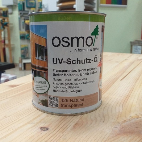 Защитное масло с УФ-фильтром цветное Osmo 429 Натуральное, шелковисто-матовое 0,75 л UV-Schutz-Ol Farbig для наружных работ Osmo-429-0,75 11600051