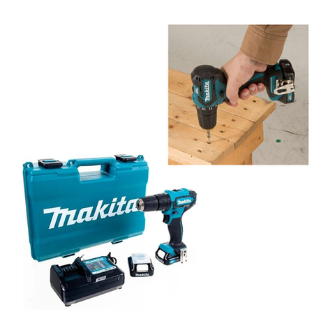 Новинка! КОМПЛЕКТ: Аккумуляторная дрель - шуруповерт Makita CXT 12 В, ДВА Аккумулятора 2 А·ч, Зарядное устройство, Кейс, Max D сверления металл 10 мм, дерево 28 мм DF332DWAE