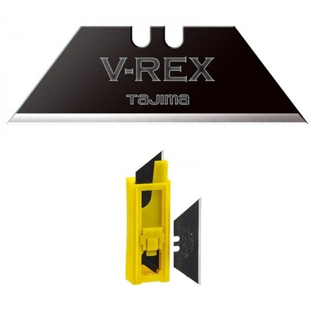 Лезвия японские V-Rex трапезоидные для ножей VR101 10 шт. в футляре TAJIMA VRB2-10B