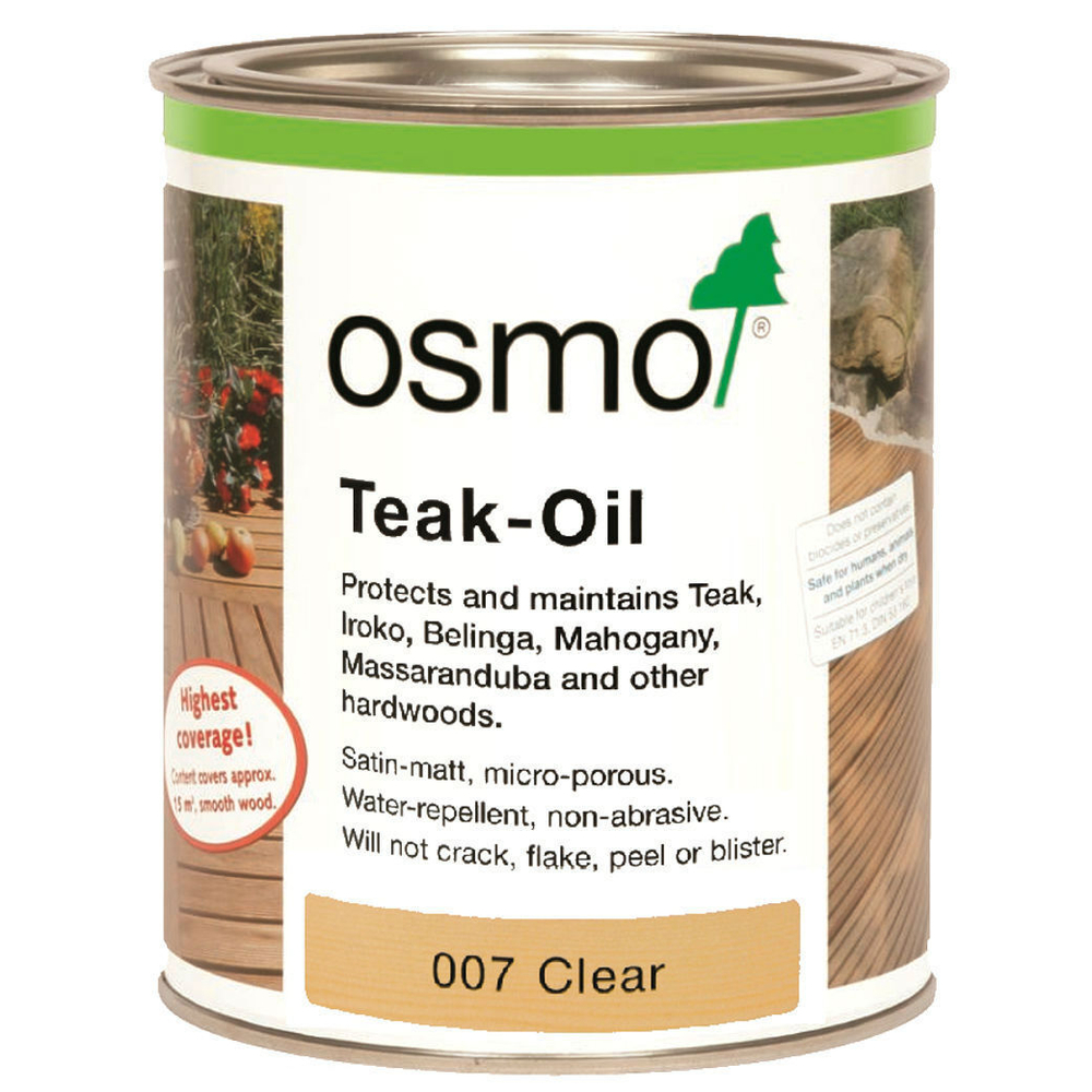 Масло для террас Osmo 007 для тика бесцветное 0,75 л Terrassen-Ole для наружных работ Osmo-007-0,75 11500002