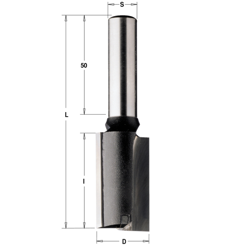 Фреза пазовая с торцевым зубом Z2/1 S 8 x 50 D 8 x 40 x 90 RH CMT 174.082.11