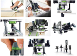 Вертикальный фрезер FESTOOL в систейнере и систейнер с оснасткой OF 2200 EB-Set 576220