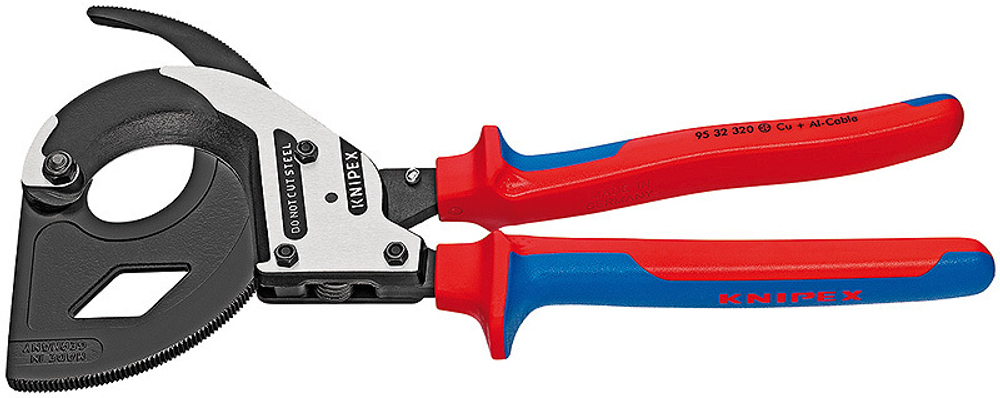 Кабелерез 320 мм с трещоткой, 60 мм (600 мм2, MCM 1200) 95 32 320 KNIPEX KN-9532320