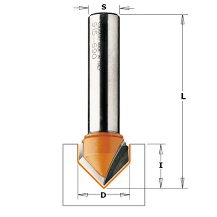 Фреза пазовая c углом 90гр. S=8 D= 31,7 x 16 CMT 915.317.11