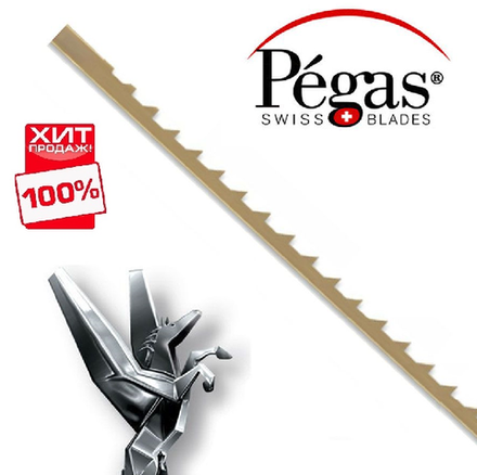 ХИТ! Пилки лобзиковые 12 шт Pegas по дереву N1 Super Skip 0.26х0.76х130ммх 17.2tpi 90.581 М00013416