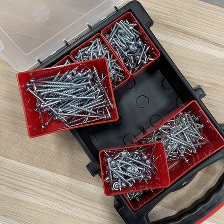 ХИТ! Набор саморезов 850 шт с мелким и крупным шагом, толщиной от 12,5 до 40 мм WOODWORK PHA-SK