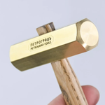 Новинка! Молоток латунный ПЕТРОГРАДЪ модель N 4 шестигранный боёк, 150 г М00023867