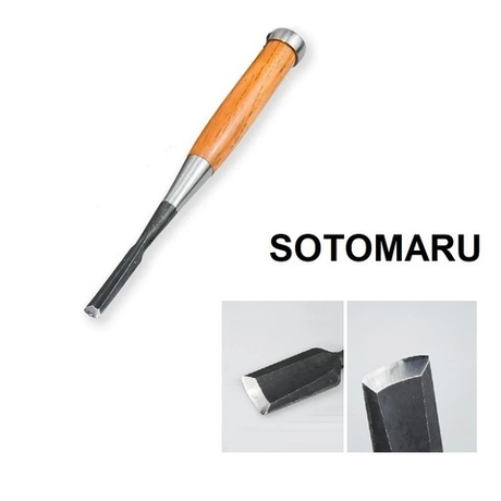 Новинка! Стамеска полукруглая японская столярная Shirogami 6мм SOTOMARU Miki Tool М00021419