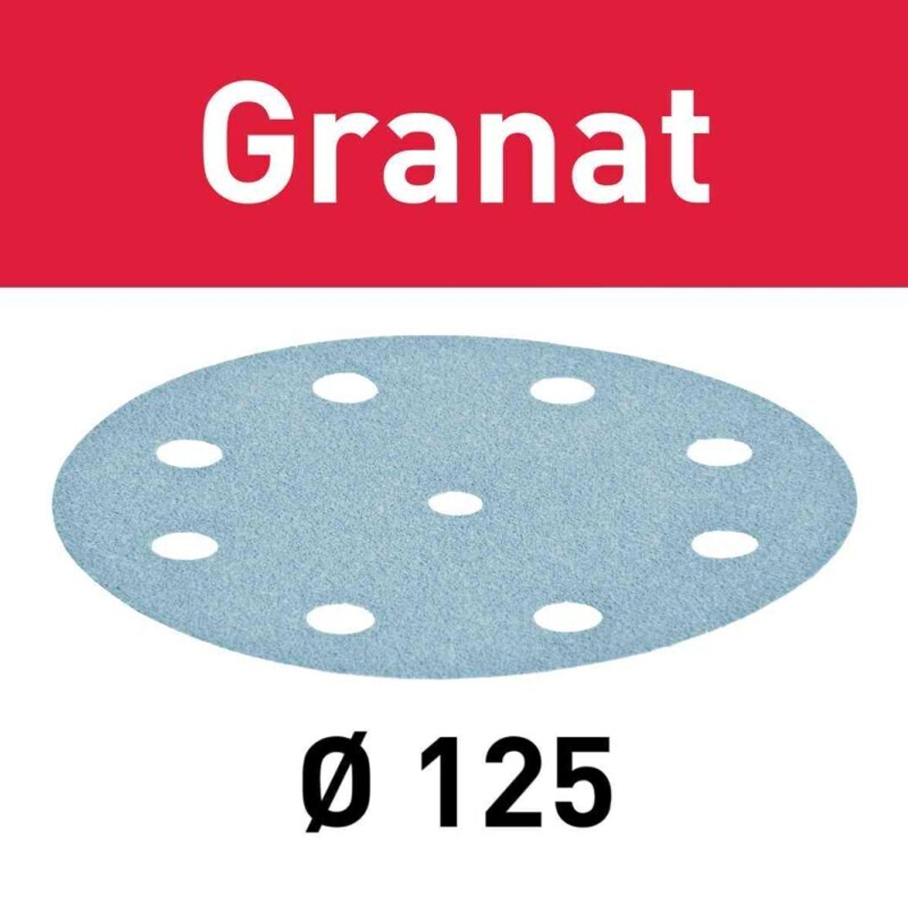 Материал шлифовальный FESTOOL Granat P40, комплект из 50 шт. STF D125/9 P 40 GR 50X 497165