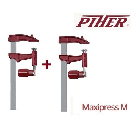 ВМЕСТЕ ВЫГОДНЕЕ ХИТ! Комплект 2 шт Струбцины Piher MAXIPRESS M 20 х 7 см 4000N N010-2AM