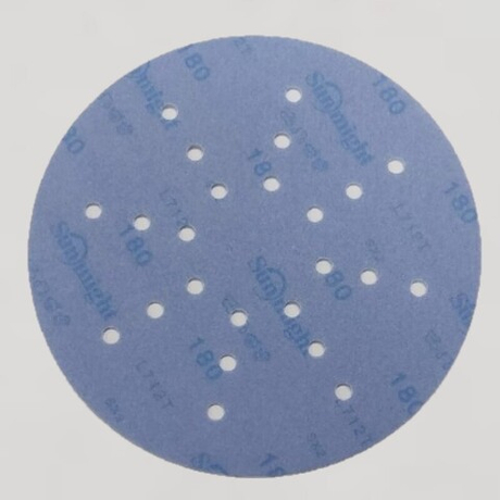 Шлифовальные круги 50 шт CERAMIC L712T 225 мм на липучке 24 отверстия P 240 Sunmight 78012-50