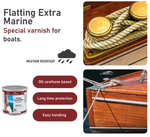 Новинка! Яхтный лак алкидно - уретановый 30 % Borma Flatting Extra Marine 0,75 л, матовый, высокоэластичный самогрунтующийся, для наружных и внутренних работ, отлично заполняет поры, для лодок, судов, палуб, обшивки яхт, деревянных настилов 3926-30