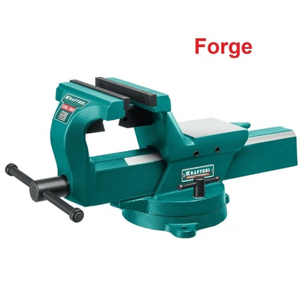 Тиски кованые стальные слесарные с регулировкой компенсации люфта Forge 180 / 230 KRAFTOOL 32700-230
