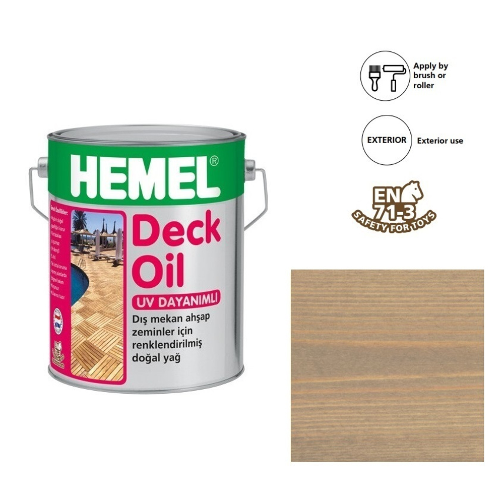 Масло для террас для наружных работ Deck Oil Серый базальт, 2,5 л 3114H HEMEL 311425