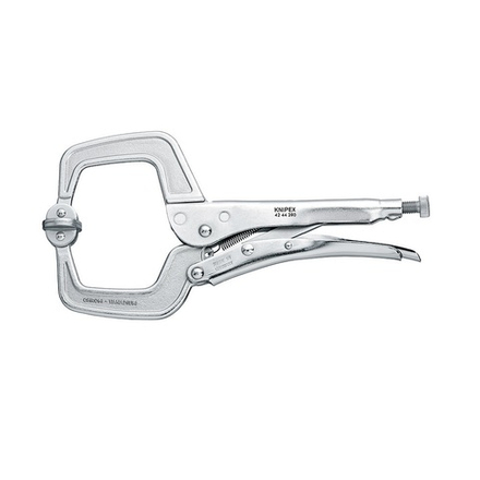 Зажим сварочный с вращающимися губками, для больших заготовок с ребром до 40 мм, квадрат 90 мм, длина 280 мм KNIPEX KN-4244280