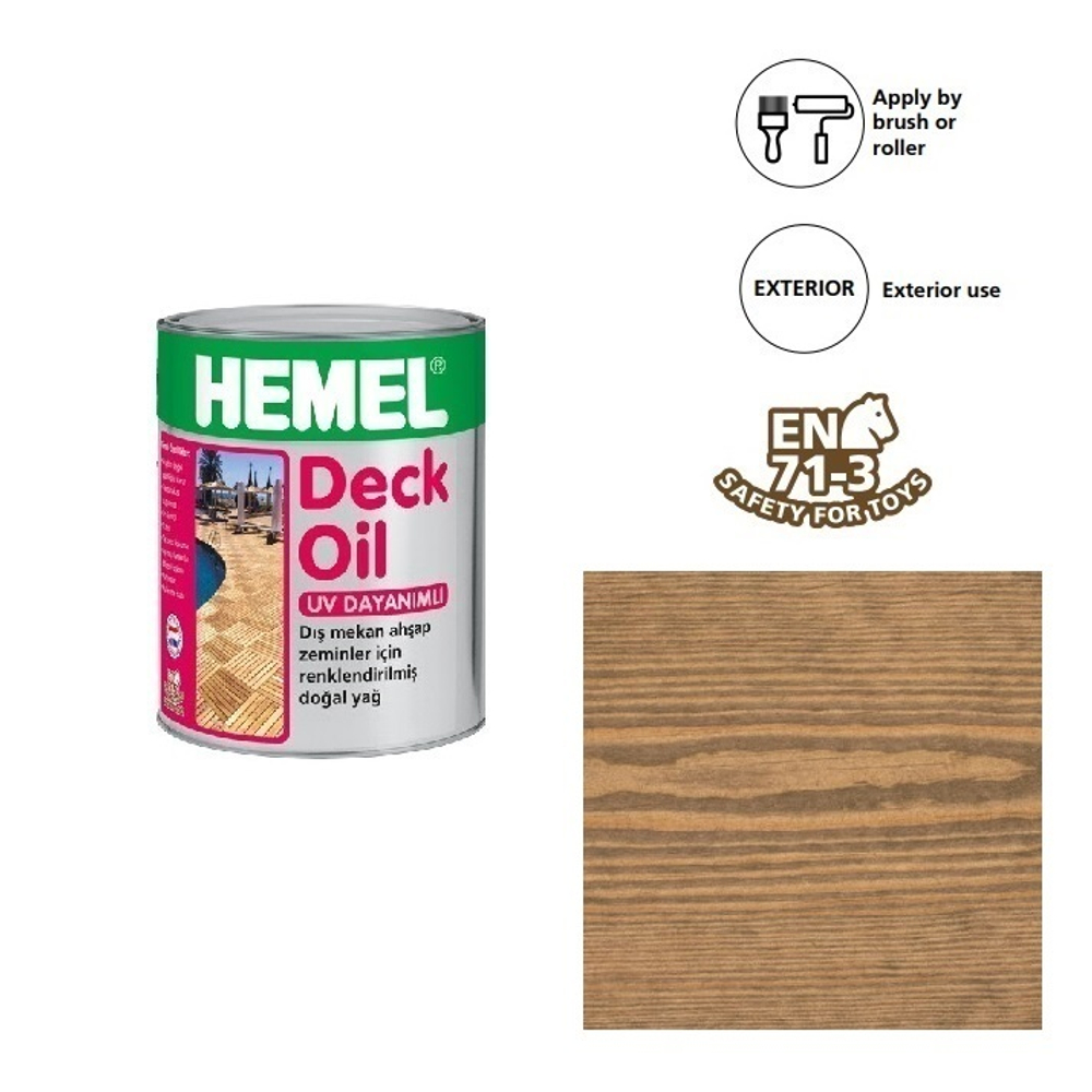 Масло для террас для наружных работ Deck Oil Орех, 0,75 л 3119H HEMEL 311975