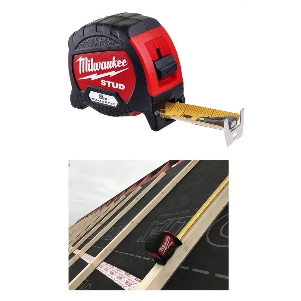 ХИТ! Рулетка 8 м магнитная 2 класс точности 8 м х 33 мм STUD GEN II MILWAUKEE 4932471627