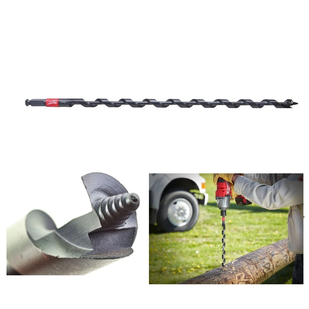 Новинка! Сверло спиральное по дереву Impact Linemans 16 x 460 мм хвостовик 11 мм Hex GEN II Milwaukee 48136756