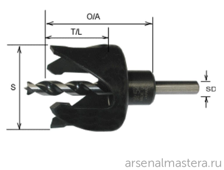Коронка (кольцевая пила) для сверления крупных отверстий Star-M N12 D 54 мм М00012708