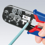 2025 ВЫГОДНЕЕ! Пресс - клещи для штекеров RJ, 2 гнезда RJ 11/12 (6-pin), RJ 45 (8-pin), 190 мм в блистере KNIPEX KN-975110SB