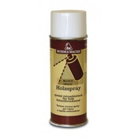 Лак спрей нитро Holzspray 30 процентов блеск 400 мл для внутренних работ Borma 0608