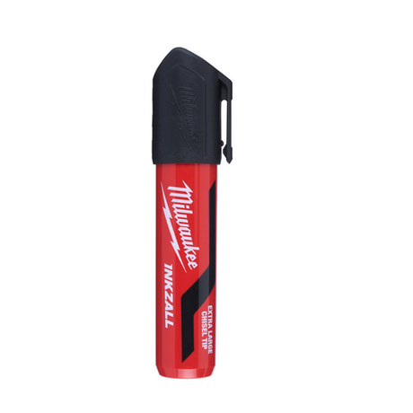 Новинка! Маркер строительный черный 1 шт СУПЕР БОЛЬШОЙ Milwaukee INKZALL Black XL Chisel Tip, для ОСП, бетона, деревянных, металлических, пластиковых и керамических поверхностей 4932471558