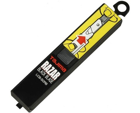 Лезвия TAJIMA Razar Black LСB-50 18 мм обламывающиеся 10 шт с покрытием черные в футляре LCB50RBC/K1 LB50RBC