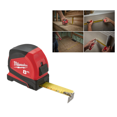 Новинка! Рулетка длина 8 м ширина 25 мм компактная MILWAUKEE Pro Compact C8/25 4932459594