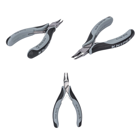 АКЦИЯ ЛЕТНИЕ СКИДКИ! Кусачки торцевые для электроники ESD KNIPEX 120 мм маленькая фаска, узкие губки 65°, 2-комп. антистатические ручки KN-6462120ESD