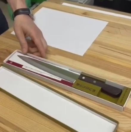 ХИТ! Японский Нож кухонный для нарезки слайсер Kanetsugu Special Offer длина лезвия 210 мм, сталь AUS-8/SUS410 3 слоя, рукоять розовое дерево, заточка 5000 Tojiro 2006