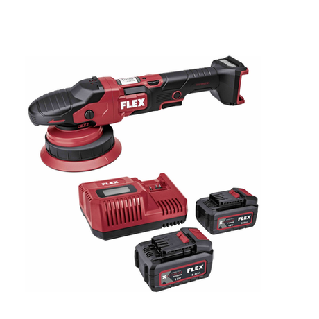 Новинка! Комплект XFE 15 150 18-EC Set Аккумуляторная полировальная машина эксцентриковая FLEX 18 В со свободным ходом, Два Аккумулятора AP 18/5.0, Зарядное устройство CA 12/18 230/CEE 533021