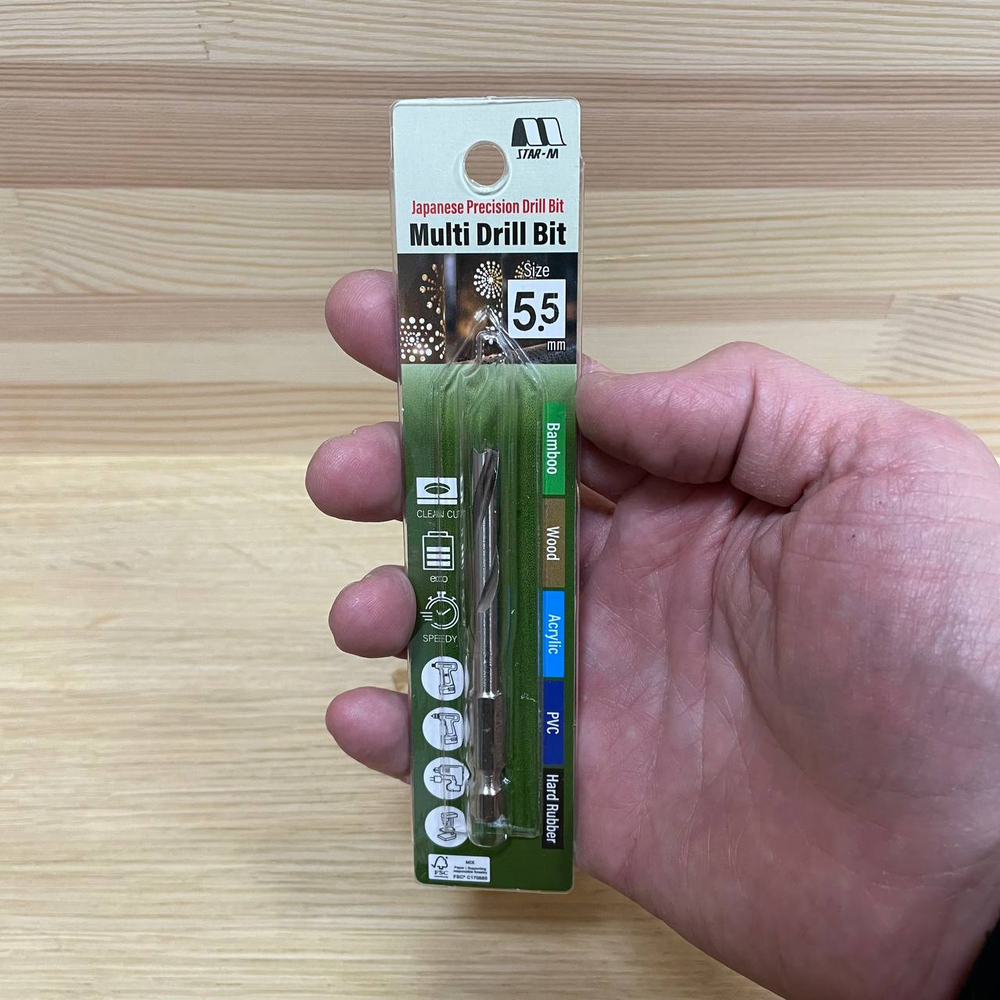 ХИТ! Японское сверло по дереву низкоскоростное спиральное повышенной точности Star-M N 601 D 5,5 мм М00010012