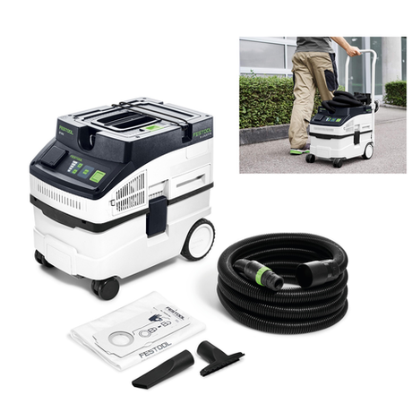 УСПЕЙТЕ КУПИТЬ! Пылеудаляющий аппарат FESTOOL CLEANTEC CT 15 E, Объем резервуара 15 л, пылесборника 12,5 л, для уборки пыли, грязи и жидкостей 578327