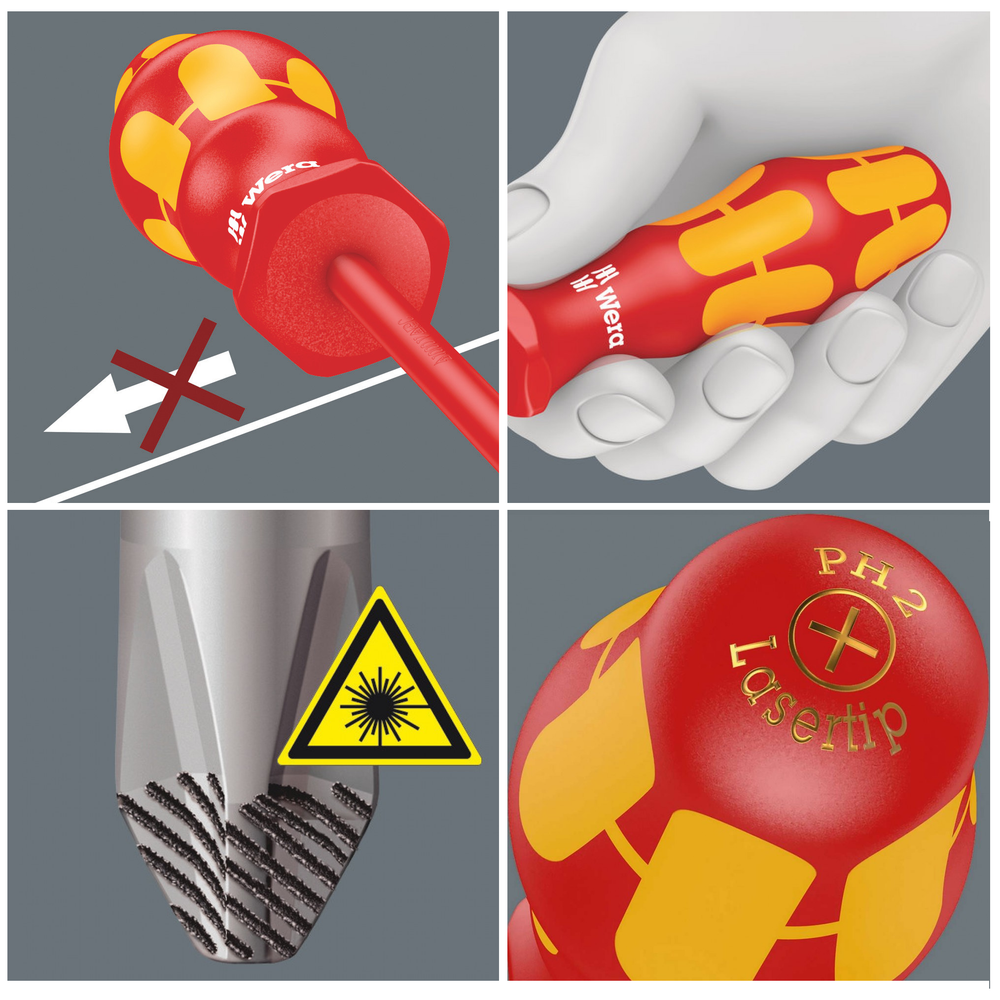 АКЦИЯ СКИДКИ 2026! Отвёртка диэлектрическая шлицевая WERA 160 i SL VDE Kraftform Plus, 1.2 x 6.5 x 150 мм WE-006125