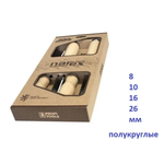 Новинка! Набор из 4 шт профессиональных полукруглых стамесок NAREX Wood Line Profi 8, 10, 16, 26 мм ручка из бука, светлые 863510
