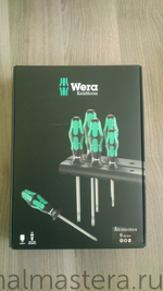 РАСПРОДАЖА ХИТ! Набор 6 предметов ОТВЕРТКИ Kraftform Plus Lasertip 335/350/355/6 на подставке WERA WE-105622