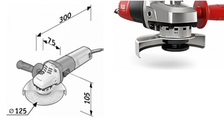 ХИТ! Электрическая Угловая шлифовальная машина (УШМ, Болгарка) 0,9 кВт диск 125 мм L 9-11 125 230/CEE FLEX 492531