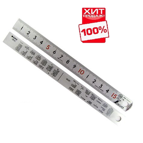 ХИТ! Линейка стальная матовая Shinwa PickUp 100 см (шкала - в см) 13140 М00010164