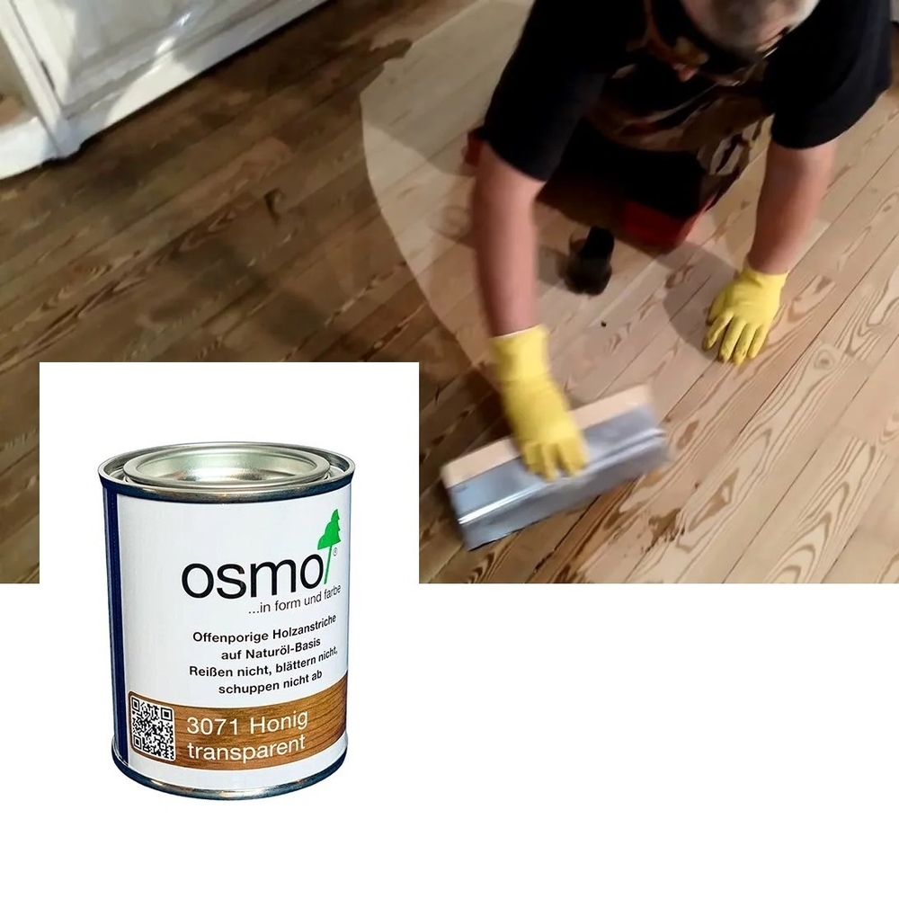 ХИТ! Цветное масло с твердым воском Osmo 3071 Мед 0,125 л Hartwachs-Ol Farbig для внутренних работ слабо пигментированное 3 Osmo-3071-0,125 10100293