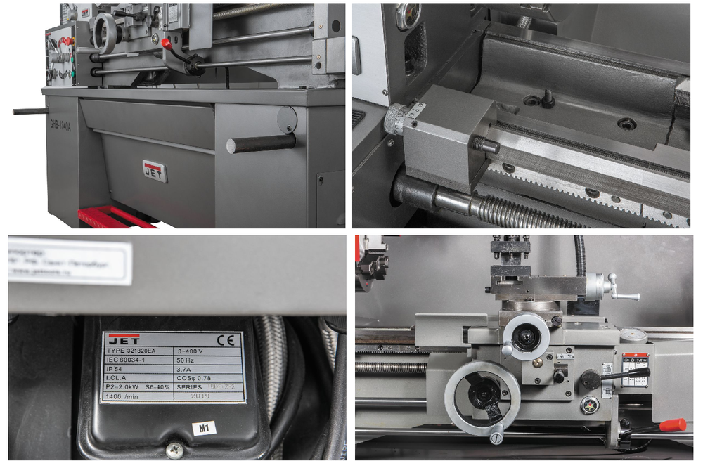 Новинка! Универсальный токарно - винторезный станок по металлу Jet GHB-1340A DRO с УЦИ 380В 1,5/2,8 кВт 50000710T