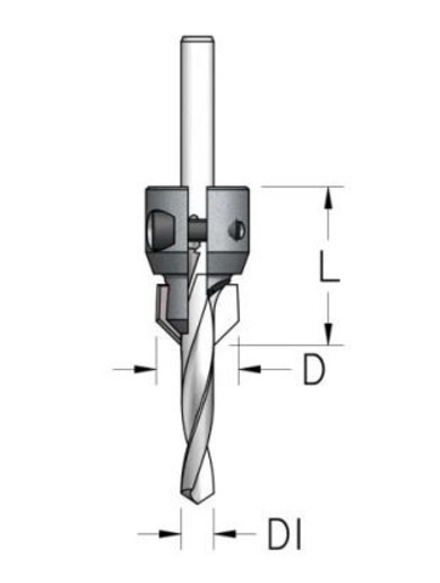 ХИТ! Зенковка регулируемая D 11,3 - 15,3 для сверел 3 - 7,2 со сверлом плавная спираль WPW ACM3070D
