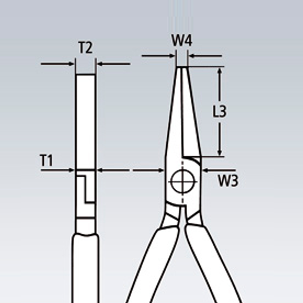 СКИДКИ НА MAXIМУМЕ! Плоскогубцы "Утконосы" KNIPEX губки 3 х 9 х 55 мм, длина 160 мм, хромированные, обливные ручки KN-3303160