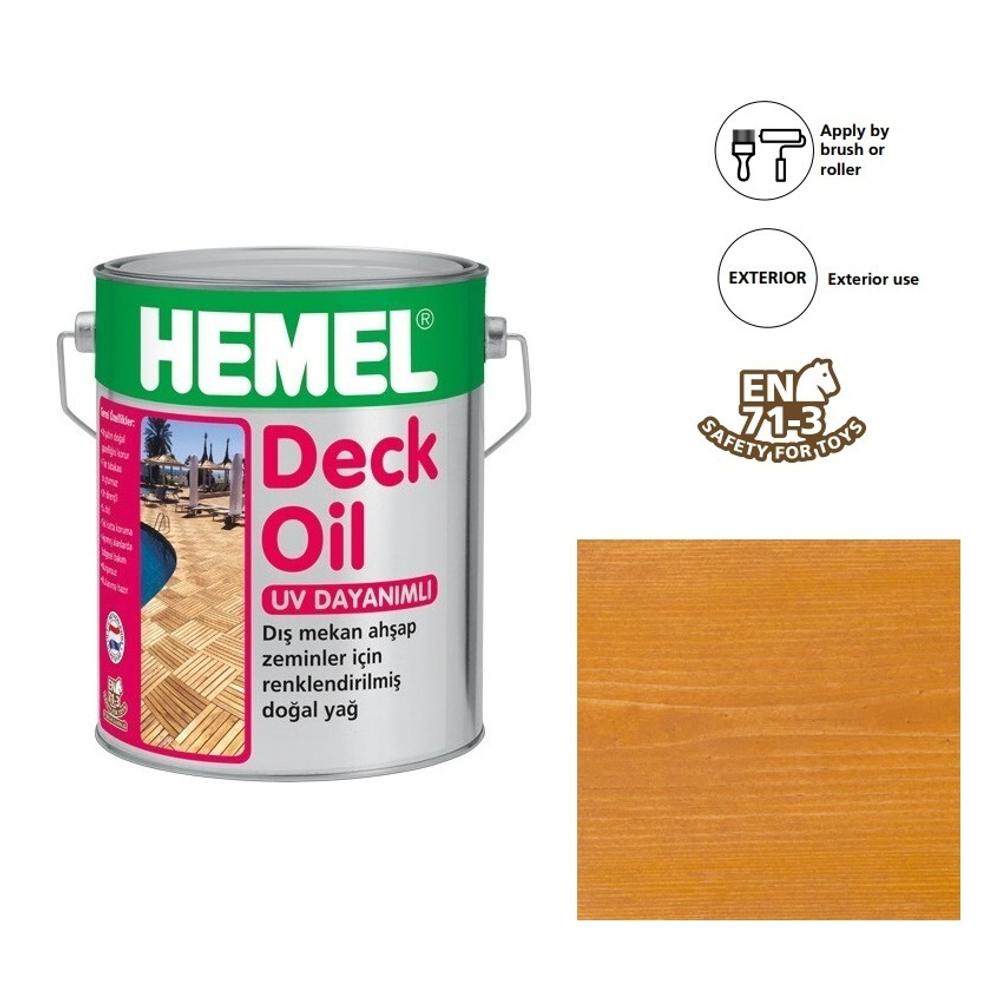 Масло для террас для наружных работ Deck Oil Ироко, 2,5 л 3112H HEMEL 311225