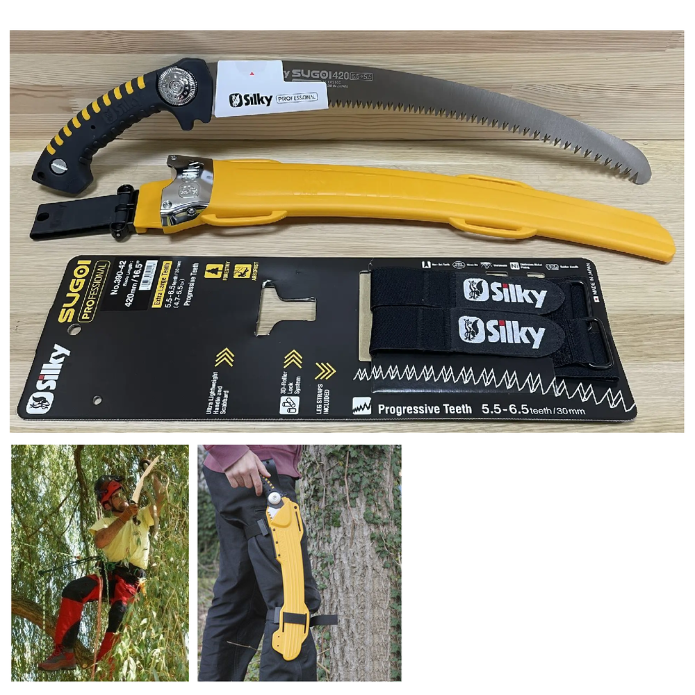 ХИТ! Сверхпрочная профессиональная японская пила Silky Sugoi 420 мм 6.5 зубьев / 30 мм в чехле М00014388