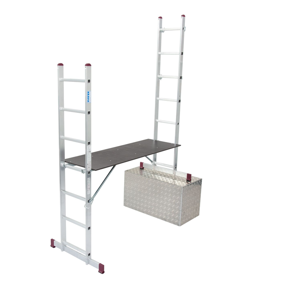 Новинка! Малые лестничные подмости 2 х 7 KRAUSE CORDA. Боковины можно соединить в стремянку или использоваться как приставные лестницы 080103