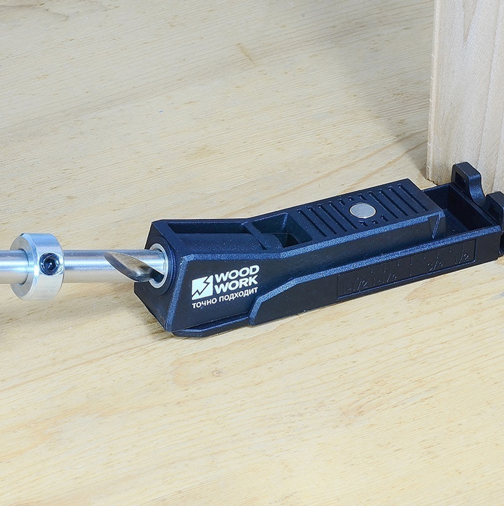 ХИТ! Кондуктор на 1 гильзу для соединений под углом Pocket-Hole Woodwork PHJ-01