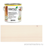 ХИТ! Цветное масло OSMO 3111 белое 0,75 л Dekorwachs Transparent Tone для внутренних работ Osmo-3111-0,75 10100005