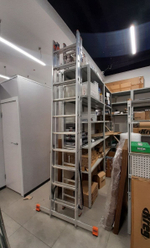 ХИТ! Лестница трехсекционная универсальная TRIBILO KRAUSE MONTO 3 м x 10 ступеней 129680