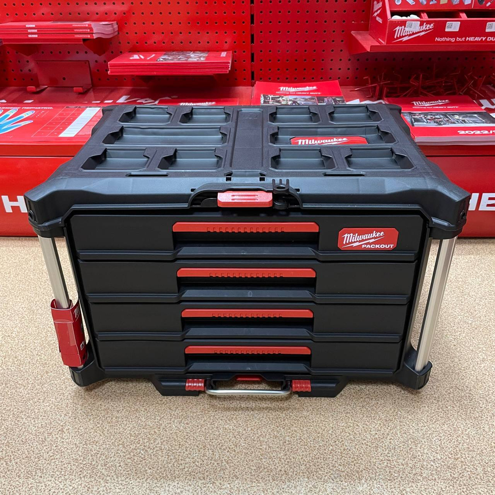Новинка! Ящик с 4 - мя выдвижными отсеками PACKOUT DRAWER BOX Milwaukee 4932493189